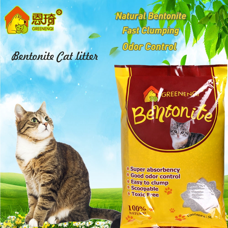 Dust free Bentonite cat litter with super clumping manufacturer in China